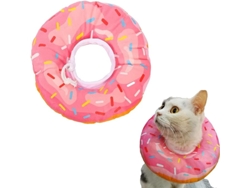 Collar Suave Para Mascotas - Ajustable - Alivio Del Lamido Postoperatorio - Diadema En Forma De Rosquilla - Talla Mediana - Rosa