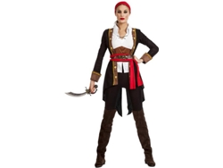 Disfraz de Mujer DISFRAZZES Pirata Casaca Negro (Talla: M/L)