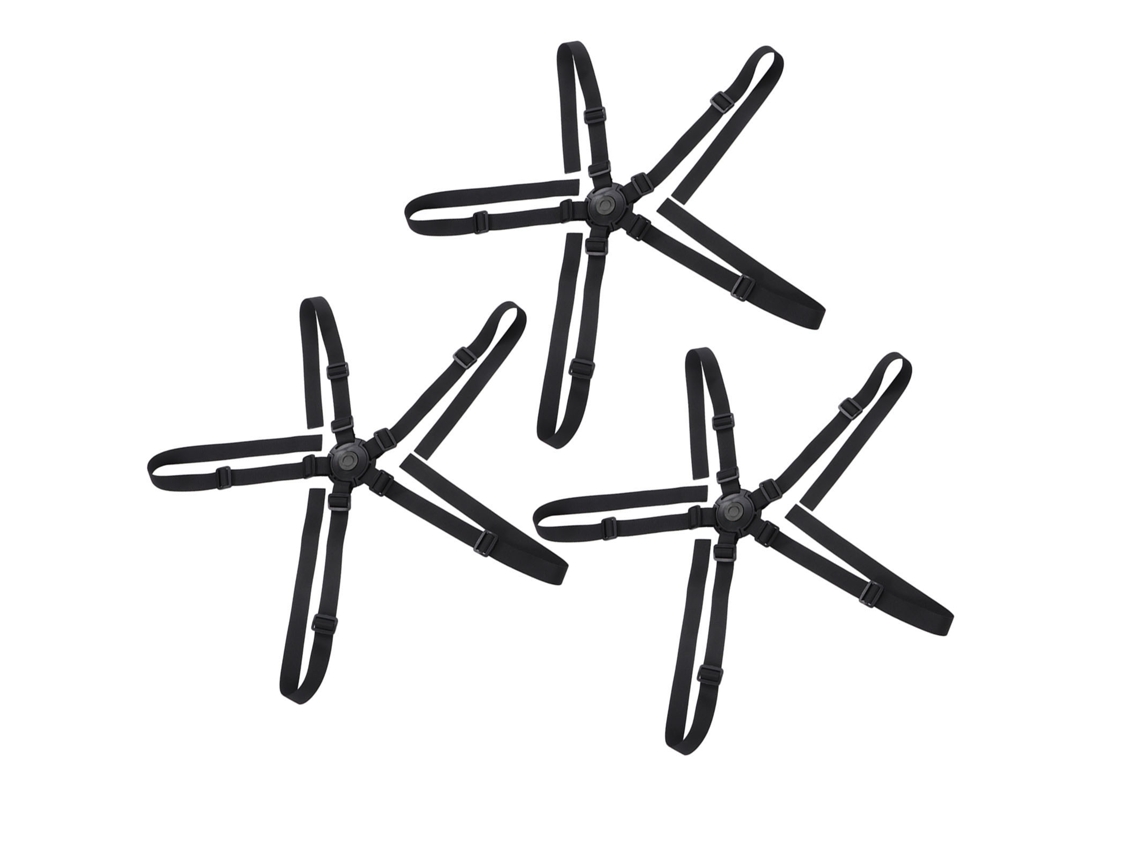 Arnés De Seguridad Universal Ajustable De 5 Puntos Para Trona, De Nailon, Color Negro.