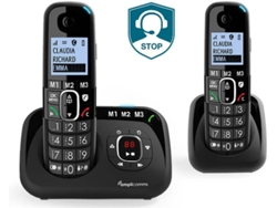 Teléfono Fijo AMPLICOMMS 1582 Negro