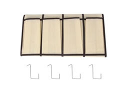 Organizador de zapatos colgante multifuncional de tela no tejida con 24 bolsillos (beige)