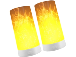 2 Lámparas Led Con Efecto Llama Y Control Remoto, Luces Decorativas Para La Decoración Del Hogar.