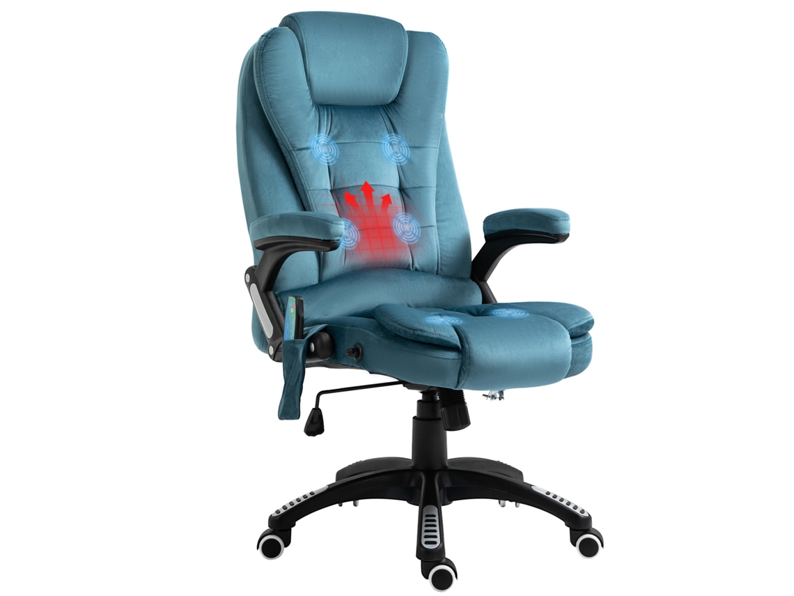 Sillón de masaje, silla ejecutiva, silla para videojuegos, sillón de masaje azul para oficina