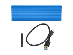 Invólucro M.2 Nvme Sata Ssd Usb3.1 10gbps Alumínio Ultradelgado Plug And Play Para Laptop Azul