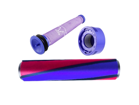 Filtro de Post Motor V7 y cepillo de rodillo de filtro de repuesto prehepa lavable para aspiradora inalámbrica Dyson V7, V8