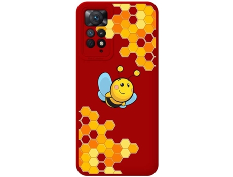 Carcasa Xiaomi Redmi Note 11 Pro TUMUNDOSMARTPHONE Silicona Líquida Dibujos Abeja Rojo