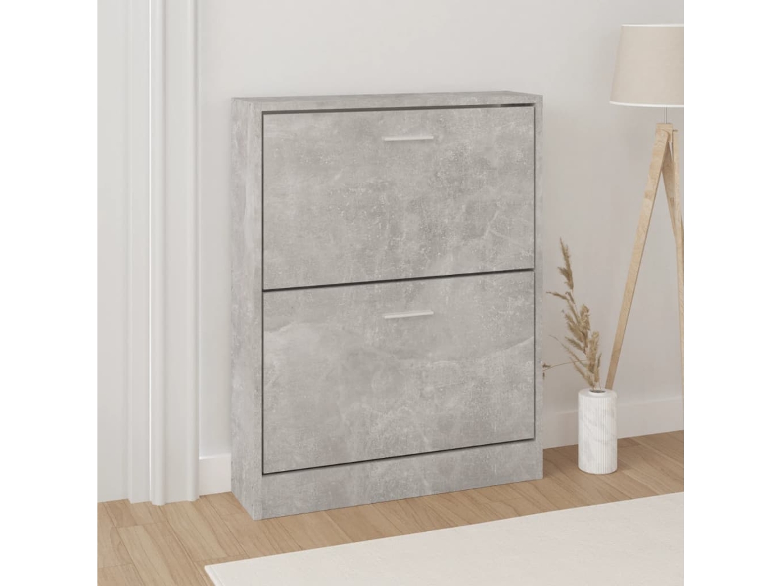 Zapatero Organizador 59X17X81 Cm Derivados de Madera Gris Cemento