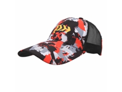 Sombrero De Sol Ajustable De Malla Transpirable Para Pesca, Camping Y Deportes Al Aire Libre, Color Negro Y Rojo.
