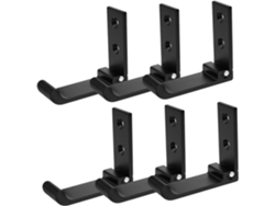 Juego de 6 ganchos de pared resistentes y plegables para chaquetas, ideales para colgar sombreros.