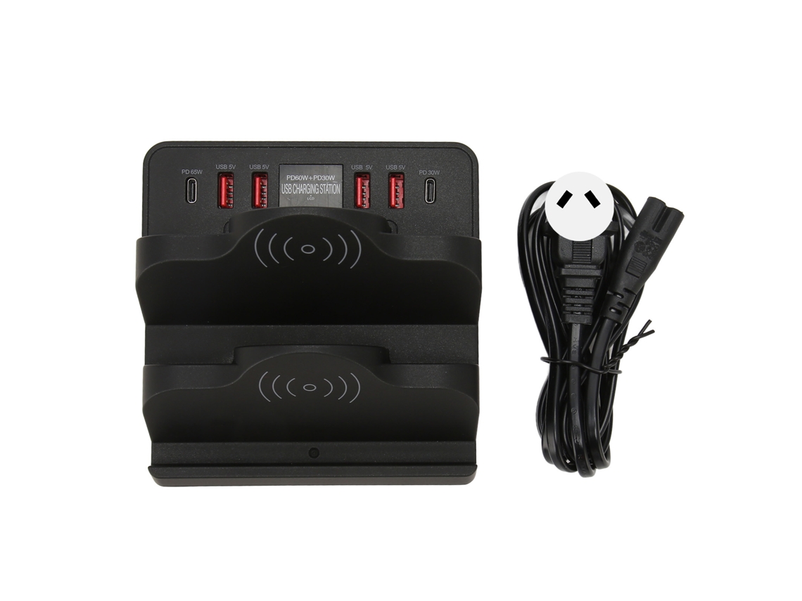 Estación De Carga Rápida Inteligente 110w De Alta Potencia, Carga Rápida Inalámbrica 15w