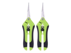 Tijeras De Podar Manuales Profesionales Linjou De Acero Inoxidable Con Mango De Goma Antivuelco Y Bloqueo De Seguridad (verde)