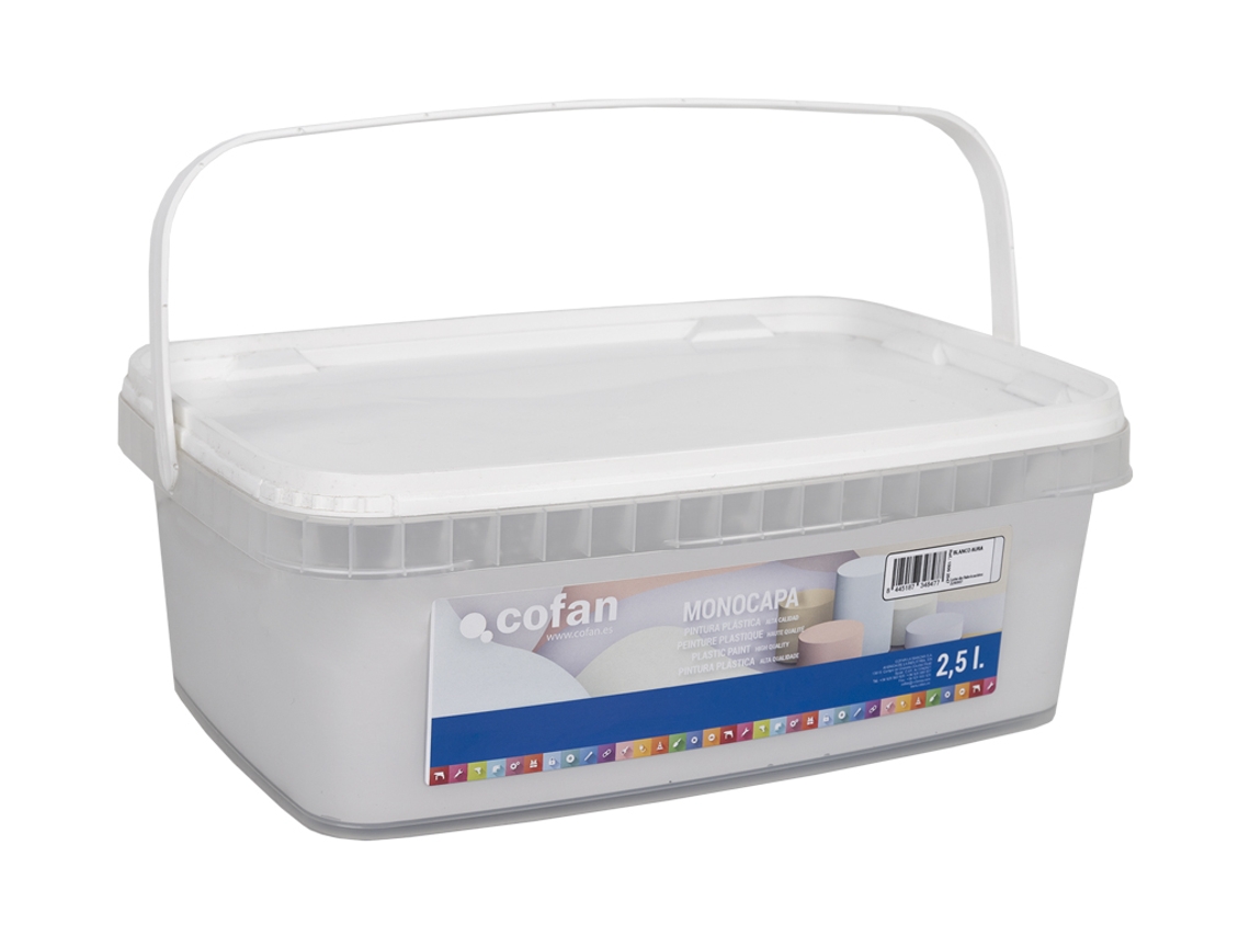 Pintura Plástica Monocapa para Interior | Varios Colores | Tamaño del envase 2,5 L
