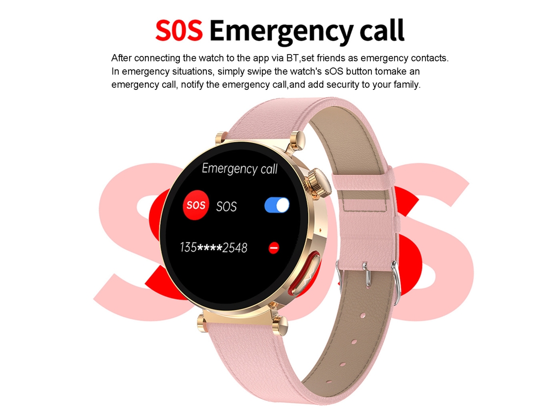 Reloj Inteligente Para Mujeres Con Monitorización De Fitness Y Salud, Frecuencia Cardíaca, Presión Arterial, Resistente Al Agua Ip68