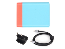 Base De Carga Portátil 3 En 1 Pd De 65 W Usb-c Para Nintendo Switch Oled Con Enchufe Europeo - Azul/rojo