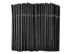 500 pajitas plegables de plástico negras, 6 mm x 21 cm, Rosewell