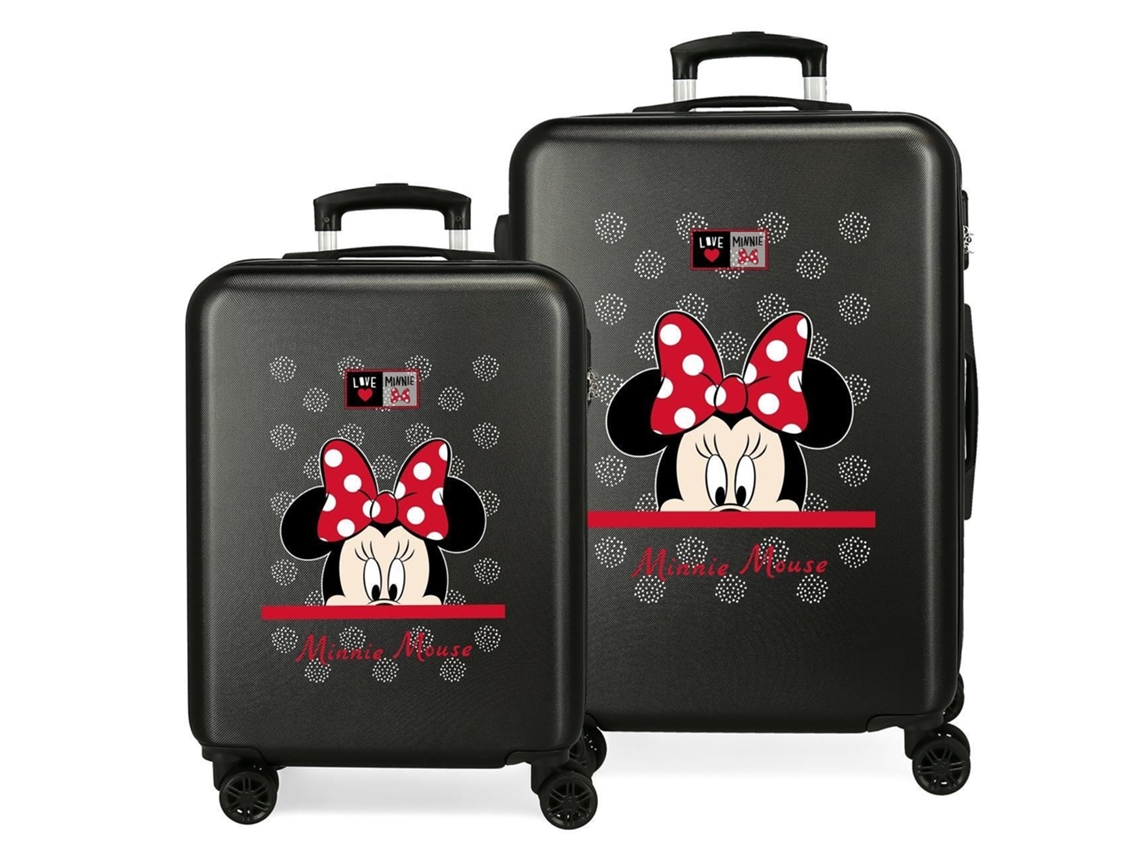Conjunto de Maletas DISNEY My Pretty Bow Negro (48 x 68 x 26 cm/38 x 55 x 20 cm - 34L/ 70L)