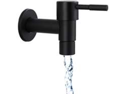 Grifo De Agua Fría Montado En La Pared Para Fregadero De Fregona (negro) Chrui