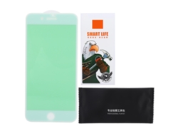 Protector de pantalla de cristal templado verde con filtro anti-esclerosis para iPhone 7 Plus con bisel blanco YHL