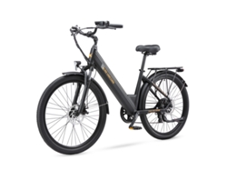 Bicicleta eléctrica urbana Pure Unicorn U2 de 27,5 pulgadas para adultos con batería de 48 VE y 12,8 Ah y motor de 750 W con cuadro abierto.