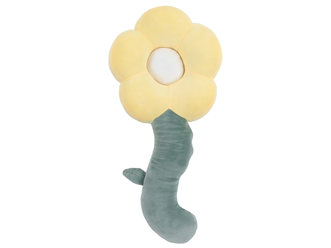 Dan26-almohada Decorativa De Flor De Dibujos Animados 25.59in Desmontable Suave Relleno Para Dormitorio Sala Amarilla