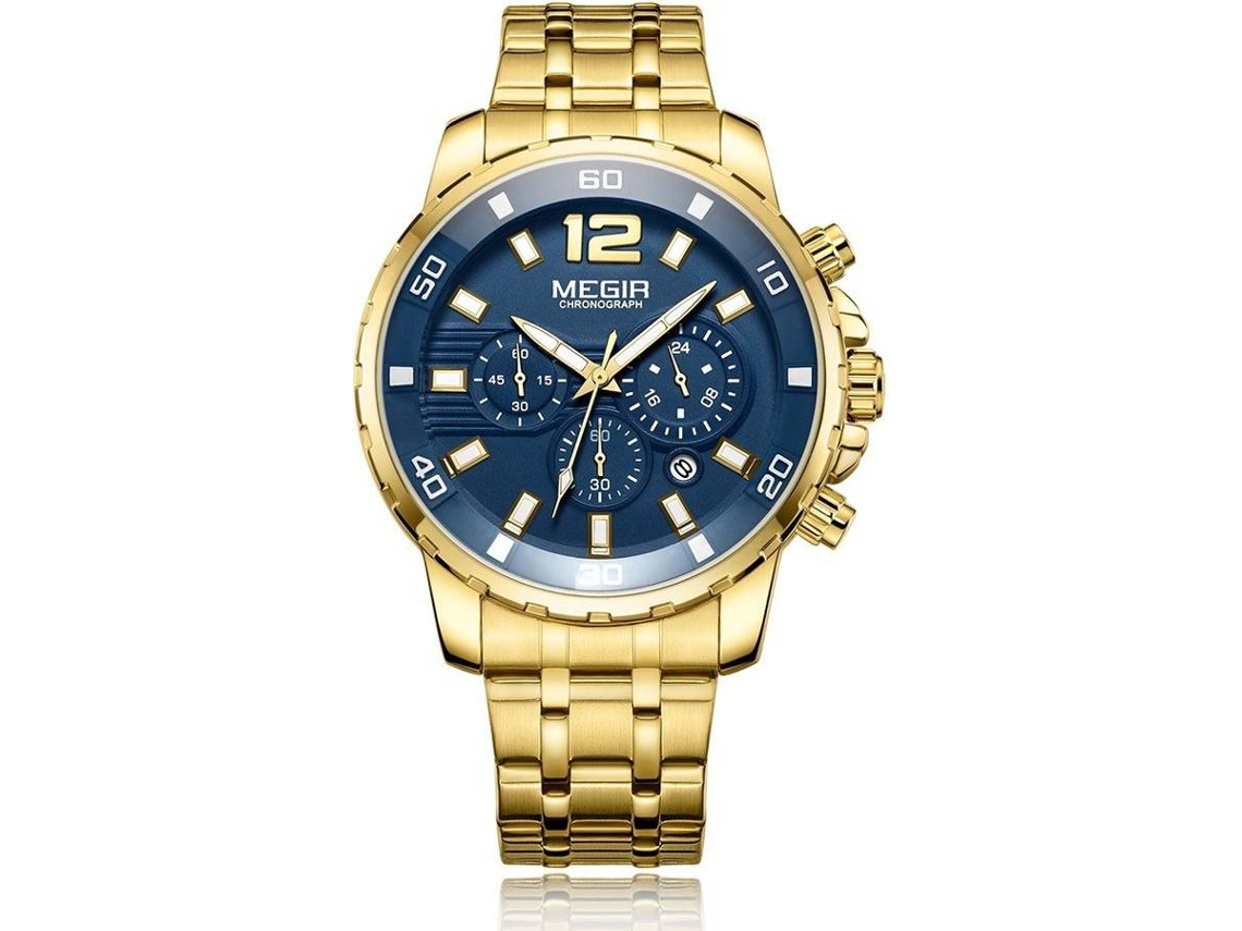 Reloj MEGIR Hombre (Acero Dorado)