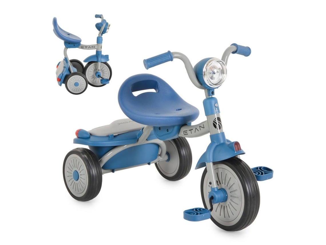Triciclo Infantil Byox Etan Plegable Con Panel Musical Y Luces - Blue