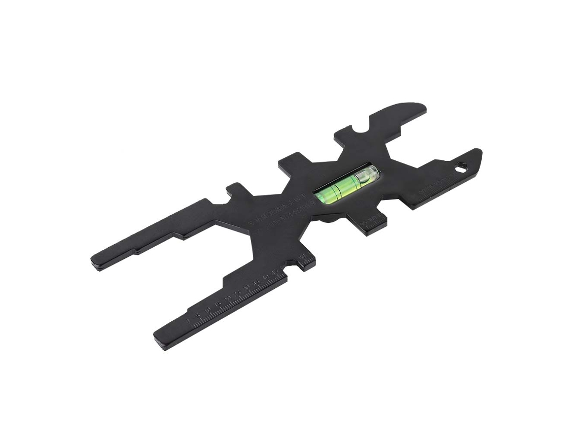 Llave de baño multifuncional negra para grifos y tuberías de agua residenciales