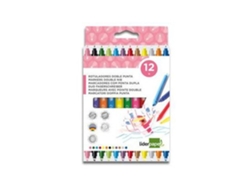 Marcador Liderpapel Fieltro Doble Punta Caja 12 Colores