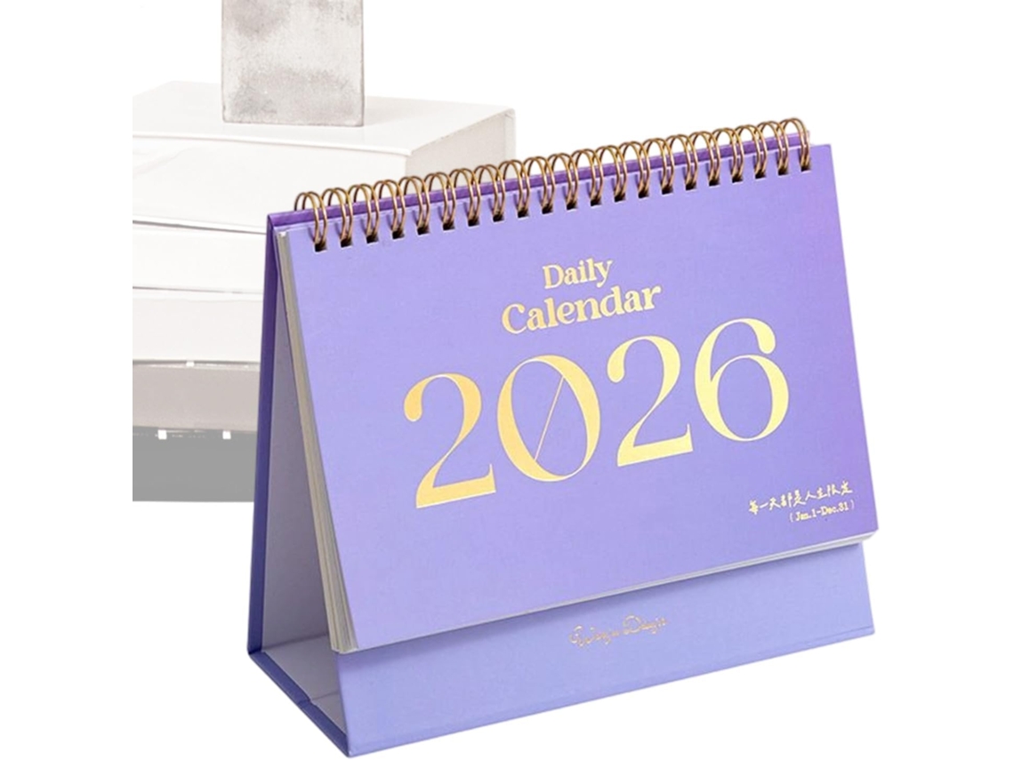 Calendario De Oficina 2026, Planificador De Con 2 Pegatinas, Morado, Para Navidad, Hogar, Trabajo, Vacaciones