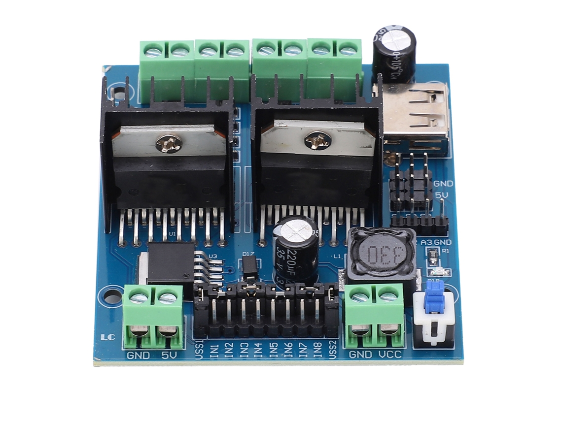 Módulo Controlador L298n, Placa De Control De Motor Inteligente De 4 Canales Para Automóviles.