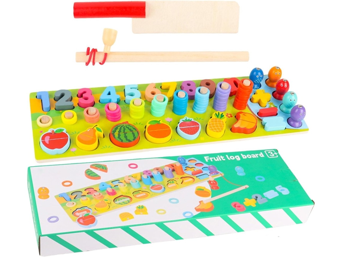 Jogo Da Memória | Jogo Educativo De Madeira E Frutas, Números E Combinação