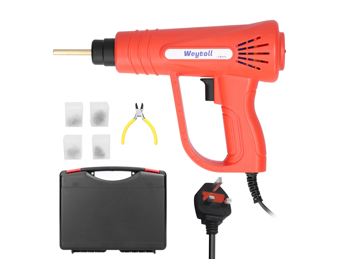 Kit Portátil De Soldadura De Plástico De 70 W Con Grapas Calientes Para Reparar Arañazos Y Agujeros.