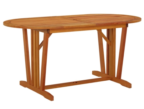 Mesa de jardín VIDAXL Marrón Madera (160x85x75 cm )
