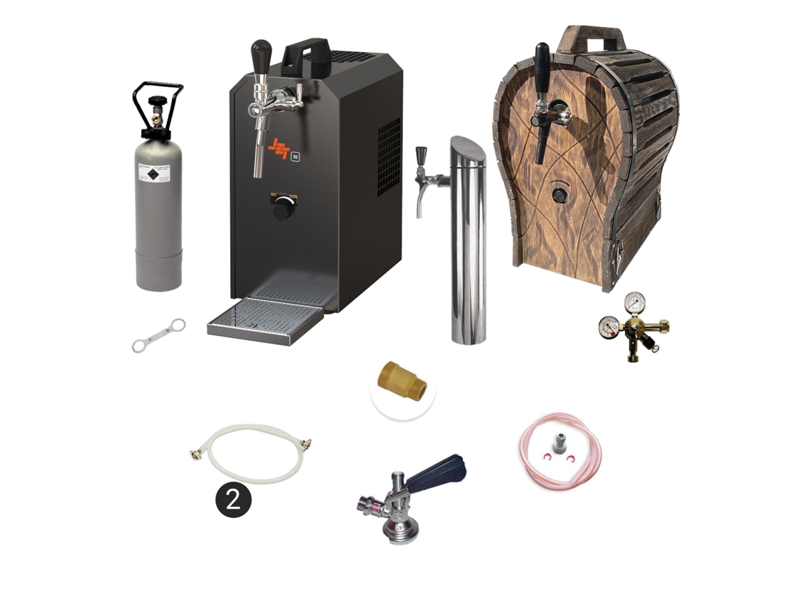 Dispensador de Cerveza JET 30 1 línea 35 litros/h con barril de madera KEG:sin ICH-ZAPFE