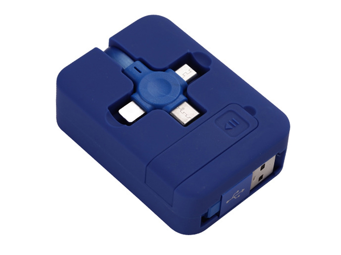 Soporte Para Teléfono, Retráctil, Cable De Datos 3 En 1