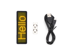 Etiqueta Digital Led Programable Multilingüe Recargable Con Nombre (amarilla)