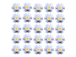 2026-25 Piezas Chips Led 5v 1w 200lm Perlas De Lámpara Led Para Focos Diy Luz Amarilla 588‑590nm