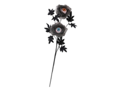 Arreglo floral con hojas de arce artificiales y rosas negras slowmoose