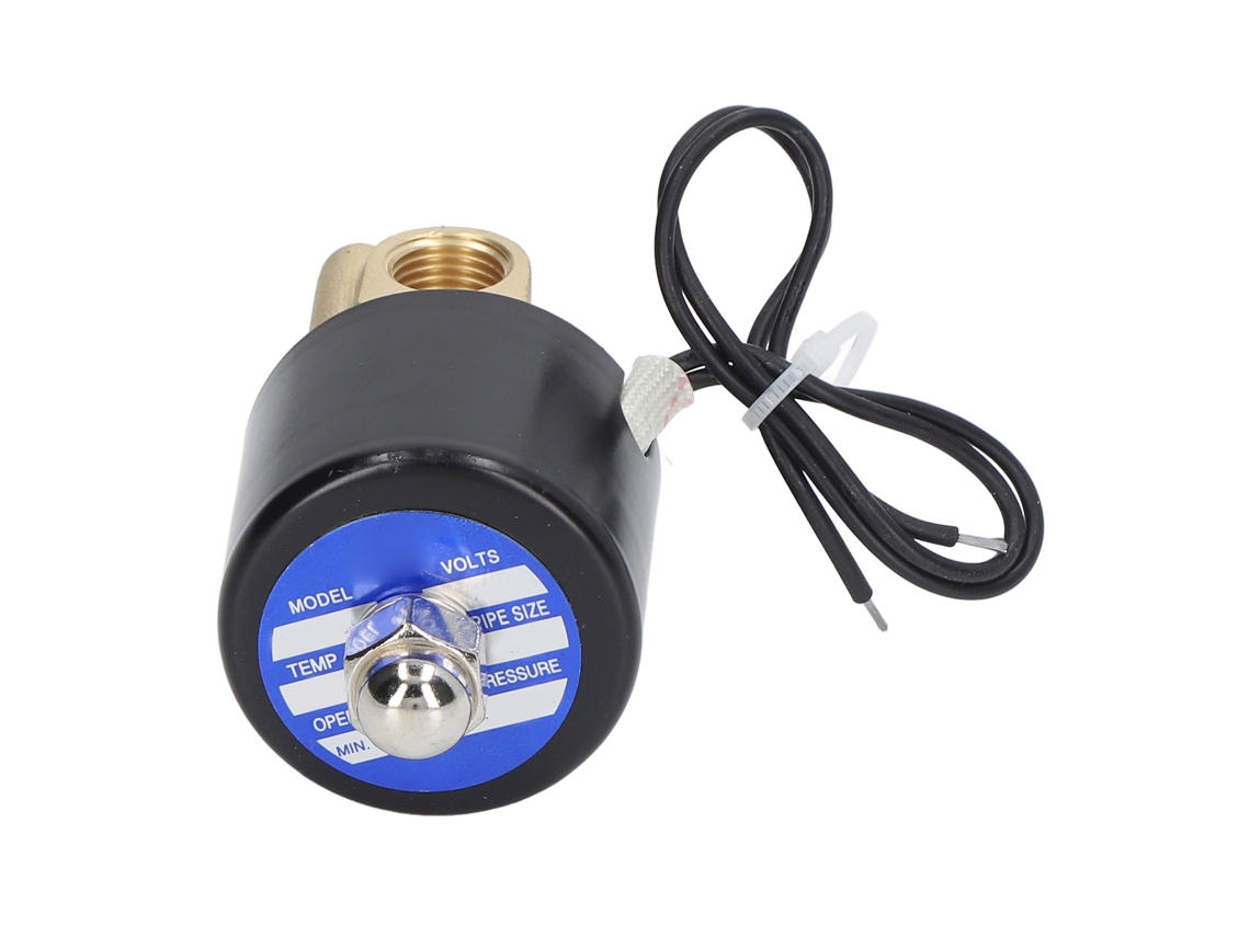 Válvula Solenoide 2w Normalmente Cerrada, Bobina De Latón Y Cobre, 1/4", Dc24v Para Agua, Gas Y Aceite.