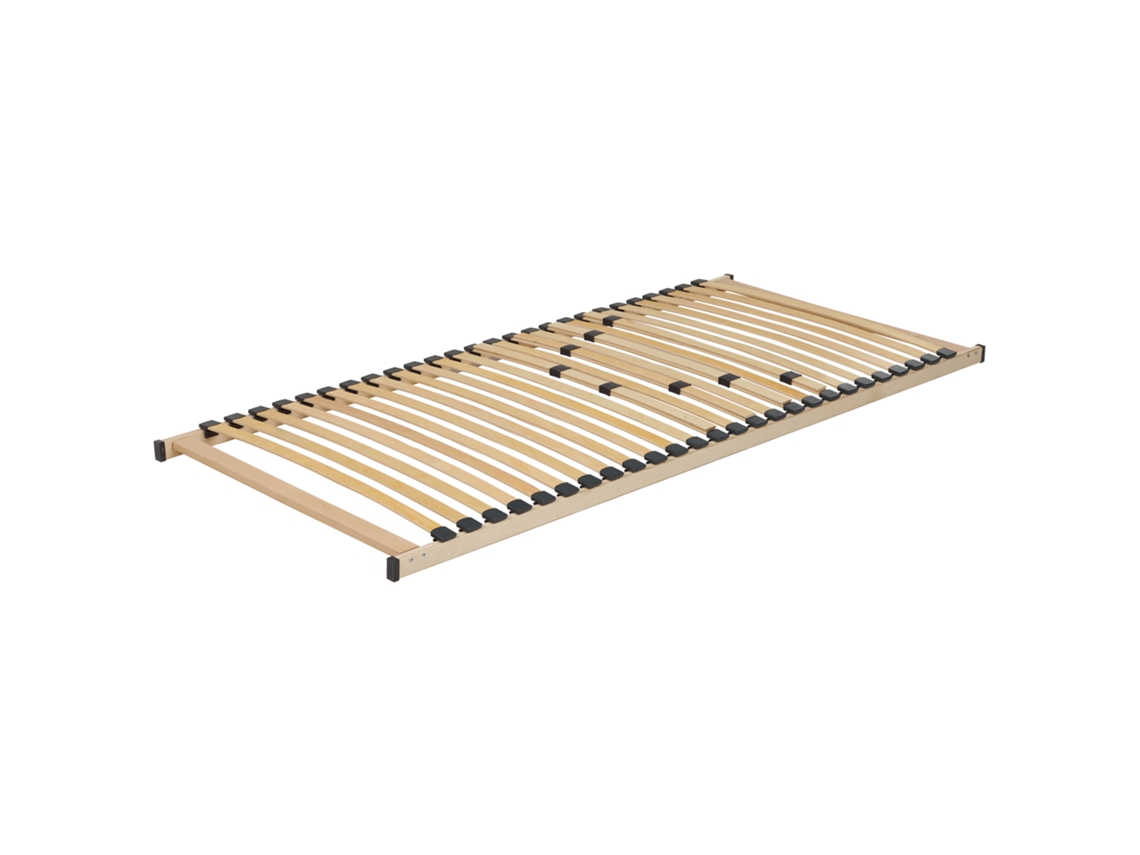 Somier de láminas BELIANI Vouziers de Madera de abedul, Madera de haya Madera clara 90x196x9