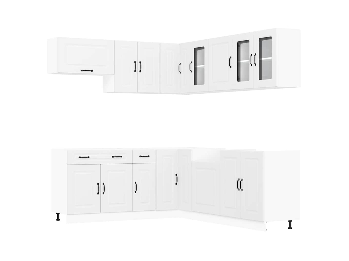 Maison Exclusive - Mueble De Cocina Kalmar Blanco 11 Piezas Madera Contrachapada