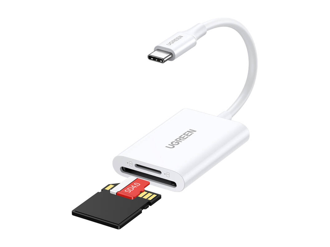 Lector de tarjetas USB-C 2 en 1 Ugreen CM265 (blanco)
