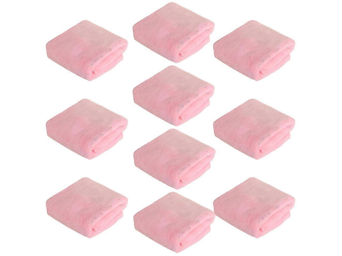 Rebe-toallas De Pelo Para Salón Pack De 10 - Ultra Absorbentes Para Cabello, Manos Y Rostro - Uso En Hogar, Salón, Spa Y Barbería Rosa Claro