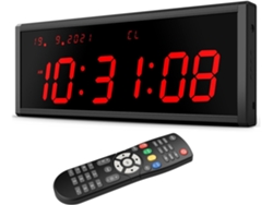 Reloj De Pared Grande De 3" Con Temporizador Digital Led Para Gimnasio Y Entrenamiento Por Intervalos.