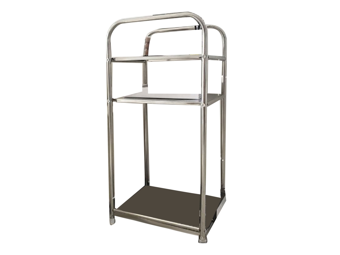 Estantería de baño de estilo minimalista, de gran capacidad, resistente, con 3 capas, fabricada en acero inoxidable.