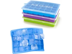 2026altiro-3 Bandejas De Silicona Para Cubitos De Hielo Con Tapas Extraíbles, Cada Una Con Capacidad Para 24 Cubitos De Hielo Para Congelador (morado, Verde, Azul Claro).