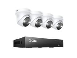 Sistema de videovigilancia, resolución de 8 MP, detección de personas y vehículos con IA, ampliable hasta 16 canales, 4 cámaras de 8 MP, 2T OEM