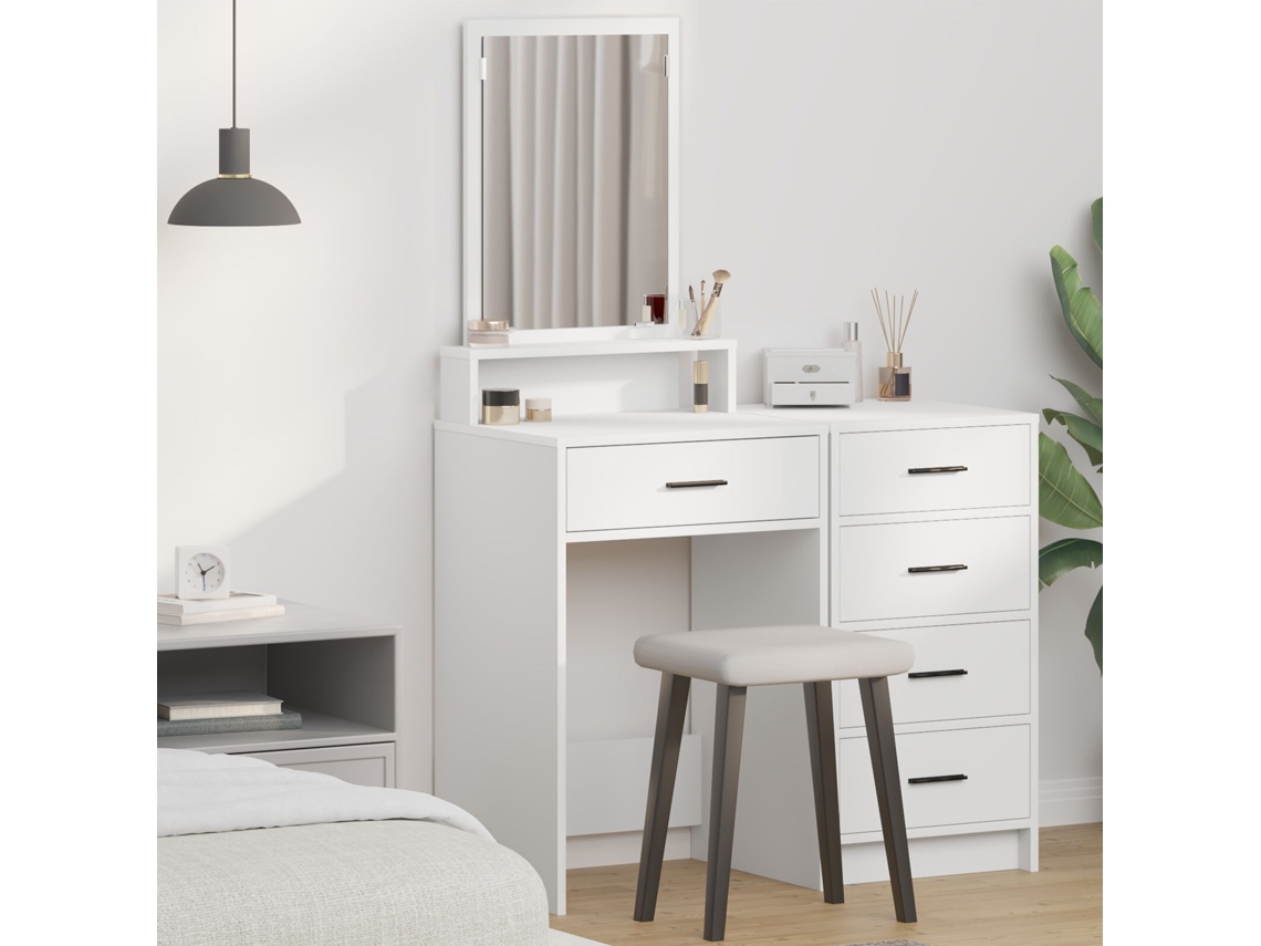 Tocador Con Cajones En Blanco 50x41x140 Cm