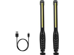 Linterna De Trabajo Recargable Usb Cob Con Imán Y Gancho Para Inspección Y Reparación