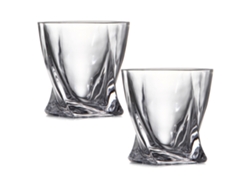 KOFIHETY Elegantes vasos de whisky de cristal, cristal ultratransparente sin plomo para amantes del whisky, con base sólida y cristal robusto, juego de 2 pieza